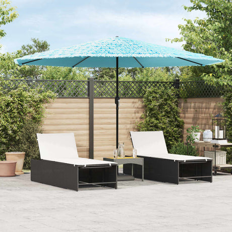 VidaXL Sonnenschirm mit Stahlmast 388x388x248 cm blau