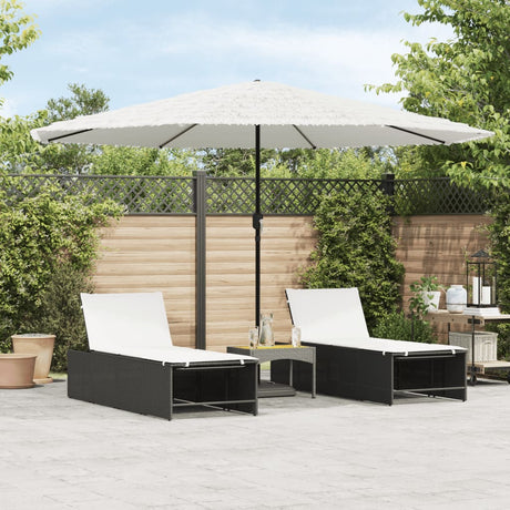 Vidaxx Sonnenschirm mit Stahlmast 388x388x248 cm weiß