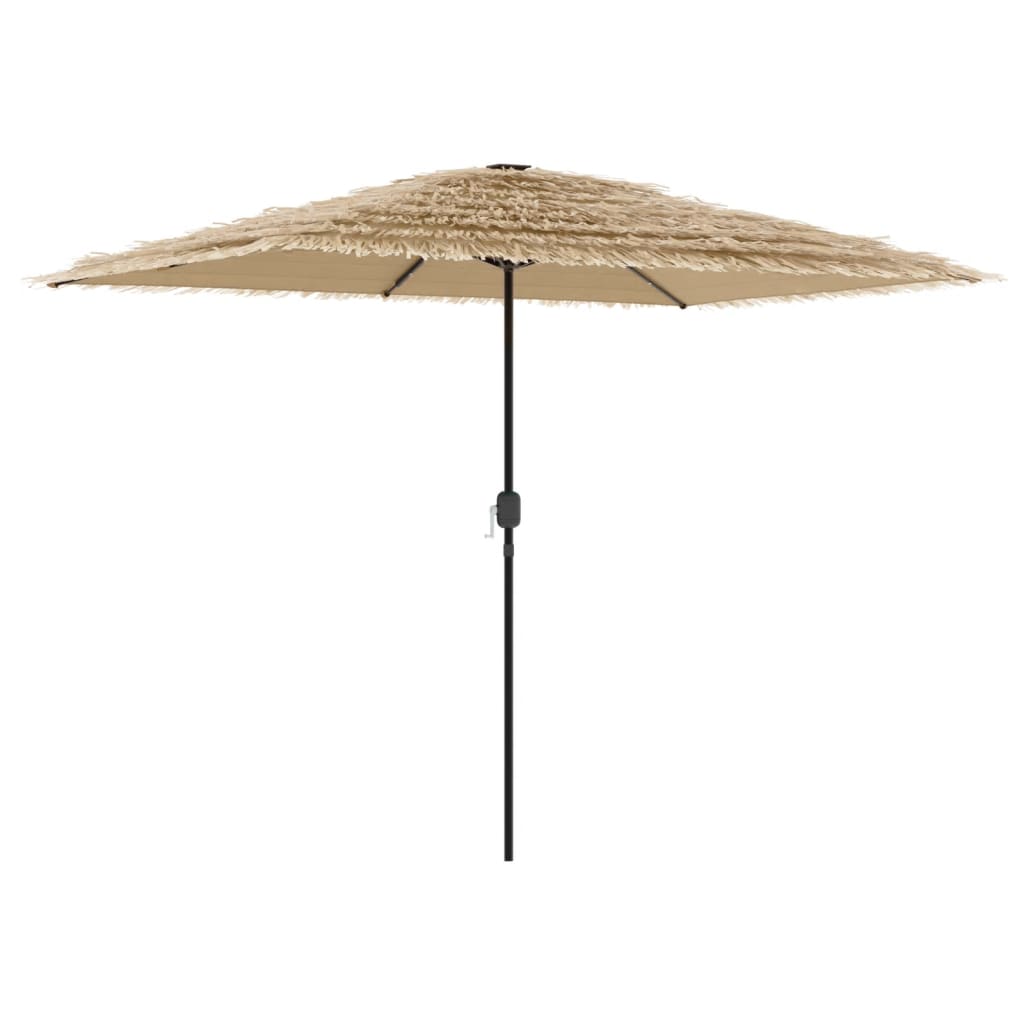 Vidaxl Parasol z LED in jeklenimi palicami 300x200x250 cm rjava