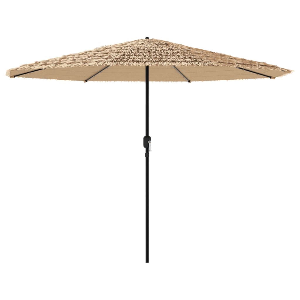 Vidaxl Parasol z LED in jeklenimi palicami 324x324x247 cm rjava