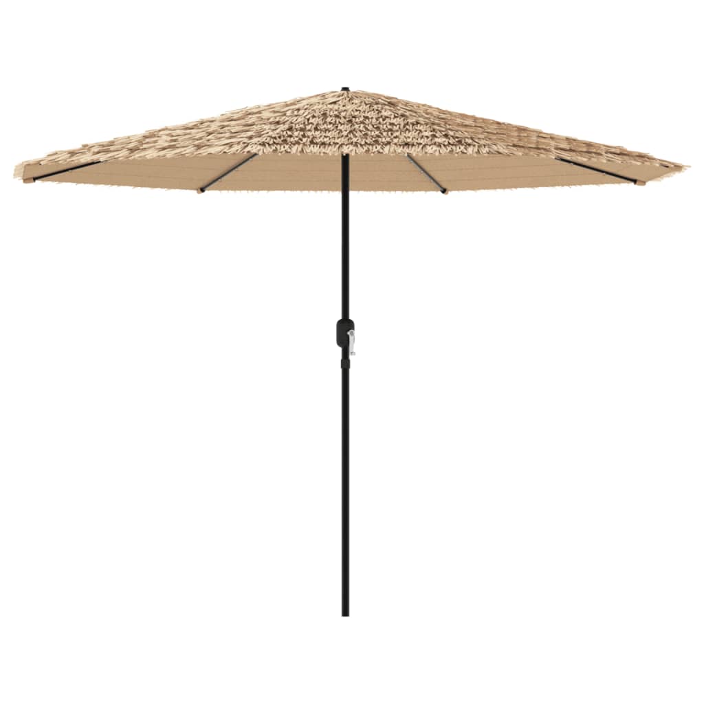 Vidaxl Parasol with LEDs and steel pole 388x388x248 cm brown