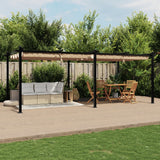 Vidaxl Arbor z rozszerzonym dachem 3x6 m aluminium taupe