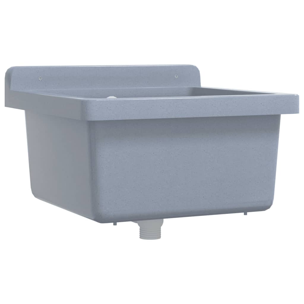 Vidaxl Washbasin Wall -namontovaná 40x40x24 cm pryskyřice šedá