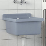 Vidaxl Washbasin Wall -Monterte 40x40x24 cm harpiks grå