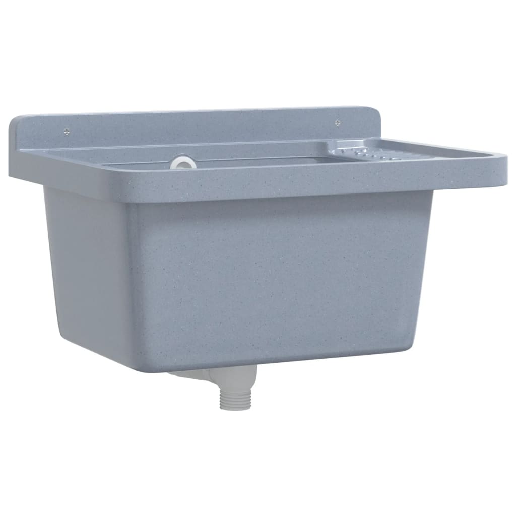 Vidaxl stena WashBasin -A -Moded 50x35x24 cm smola siva