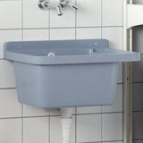 Vidaxx Waschbecken Wandmontage 50x35x24 cm Kunstharz grau