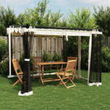 Arbor de Vidaxl con paredes laterales de malla 3x3 m de crema de acero