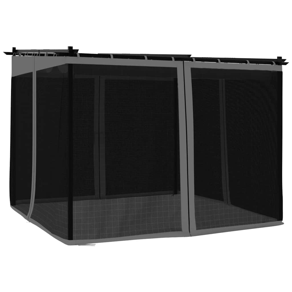 Vidaxx Pavillon mit Gitterseitenwänden 3x3 m Stahl, Anthrazit