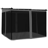 Vidaxl arbor mat Säitänne vu mesh 3x3 m Steh anstracit -cored