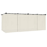 Vidaxl arbor with curtains 6x3 m steel cream -colored