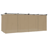 Arbor vidaxl avec rideaux 6x3 m en acier taupe