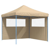 Pop-up pieghevole Vidaxl PartyTent con 2 pareti laterali beige