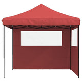 Vidaxl PartyTent Polable Polable avec 2 murs latéraux Bordeaux Red