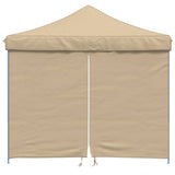 Pop-up pieghevole Vidaxl PartyTent con 4 pareti laterali beige