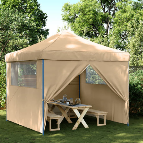 Vidaxx faltbares Pop-up-Partyzelt mit 4 Seitenwänden beige