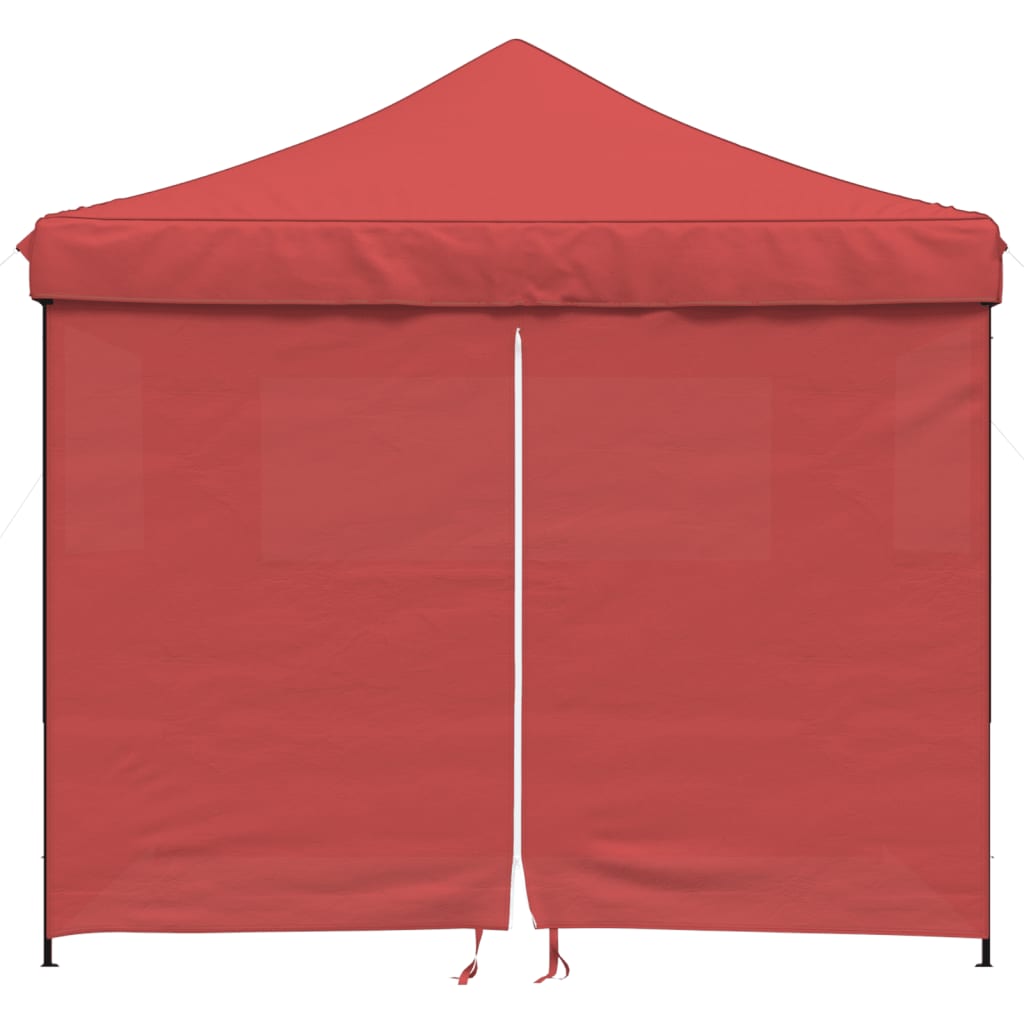 Vidaxl Partytent Foldable Pop-Up With 4 Side Walls Bordeaux Red