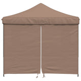 Vidaxl PartyTent Plegable plegable con 4 paredes laterales Brown