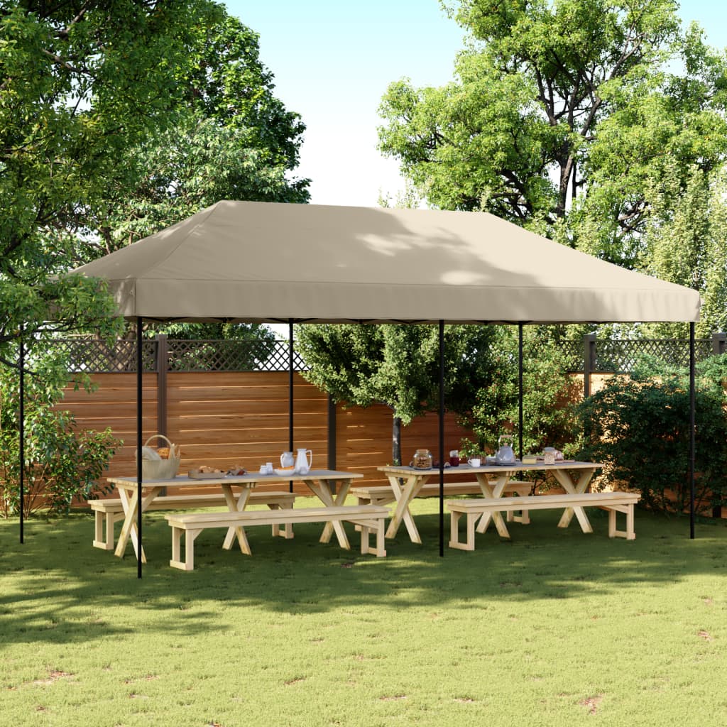VidaXL Partyzelt faltbar Pop-Up 580x292x315 cm Taupe