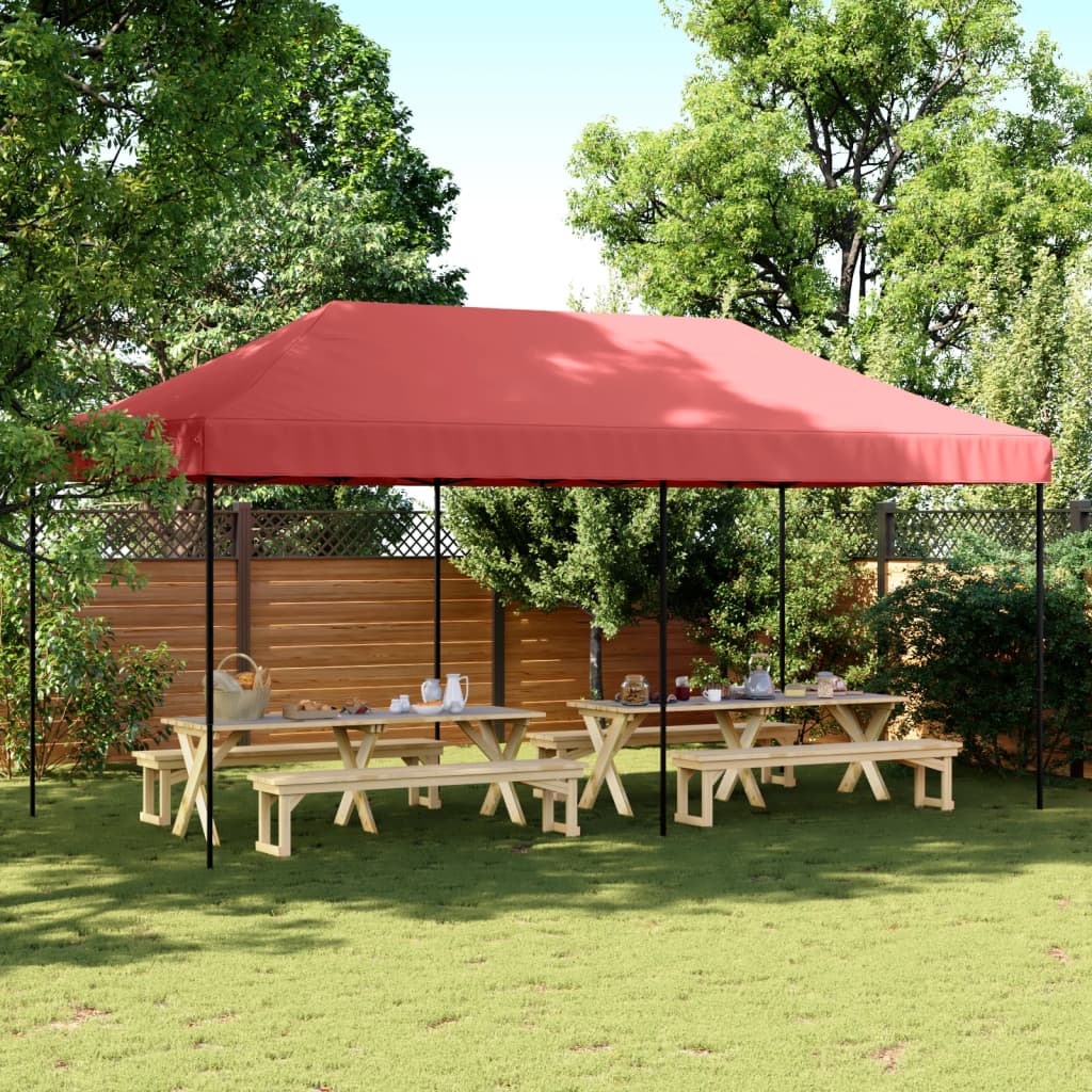 Vidaxl Partytent zložljivo pojavno okno 580x292x315 cm Bordeaux Red