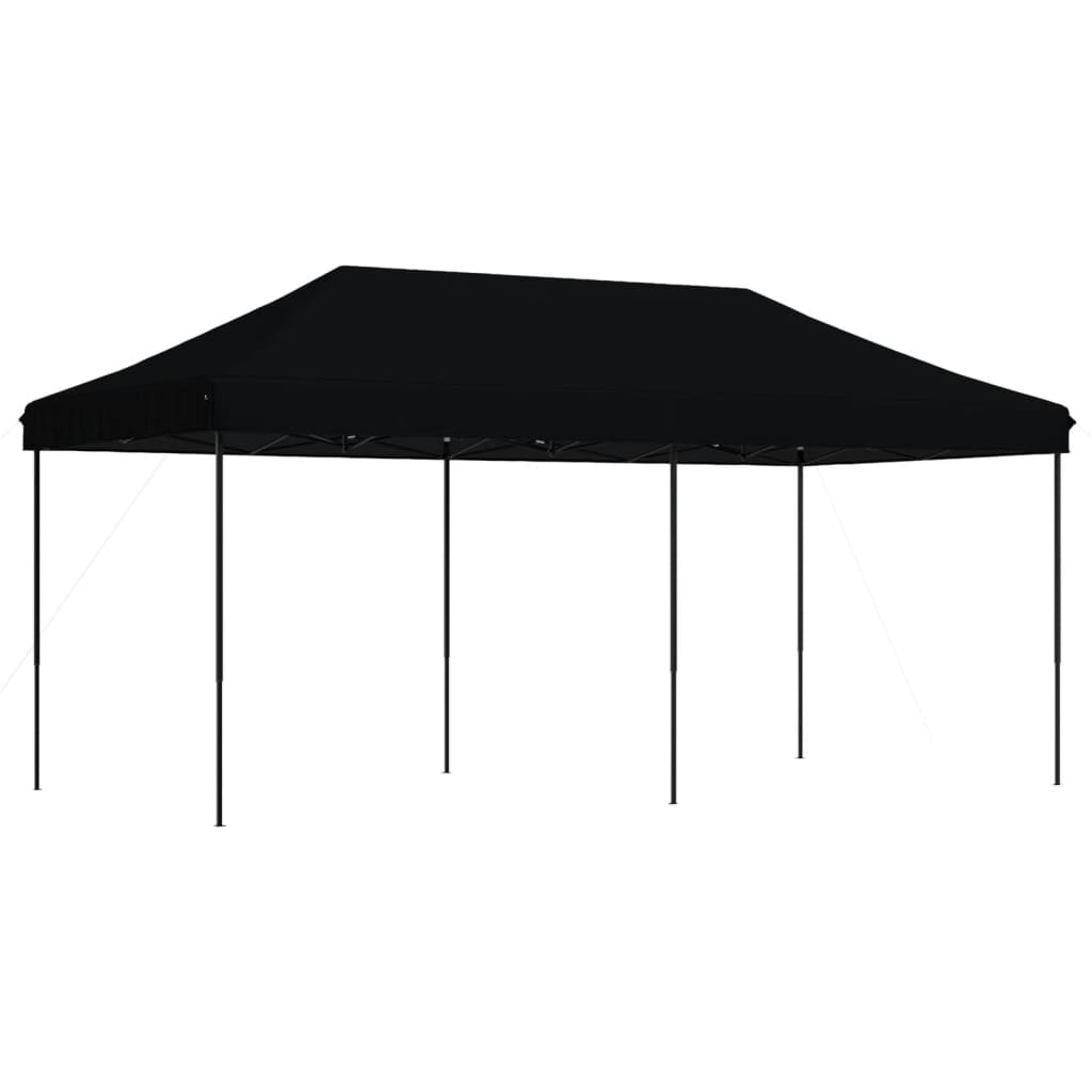 Vidaxl Partytent zložljivo pojavno okno 580x292x315 cm črno