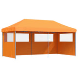 Vidaxl Partytent Foldable Pop-Up With 3 Side Walls Orange