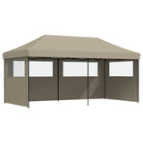 Vidaxl PartyTent sammenleggbar pop-up med 3 sidevegger taupe