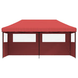 Vidaxl Partytent flappbar Pop-up mat 3 Säitewänn Bordeaux rout