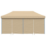 Vidaxl PartyTent sammenleggbar pop-up med 4 sidevegger beige