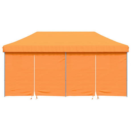Vidaxl partytent inklapbaar pop-up met 4 zijwanden oranje