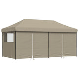 Vidaxl PartyTent Polable Polable avec 4 murs latéraux taupe