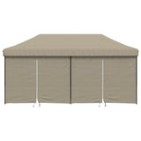 Vidaxl Partytent Foldable Pop-Up With 4 Side Walls Taupe