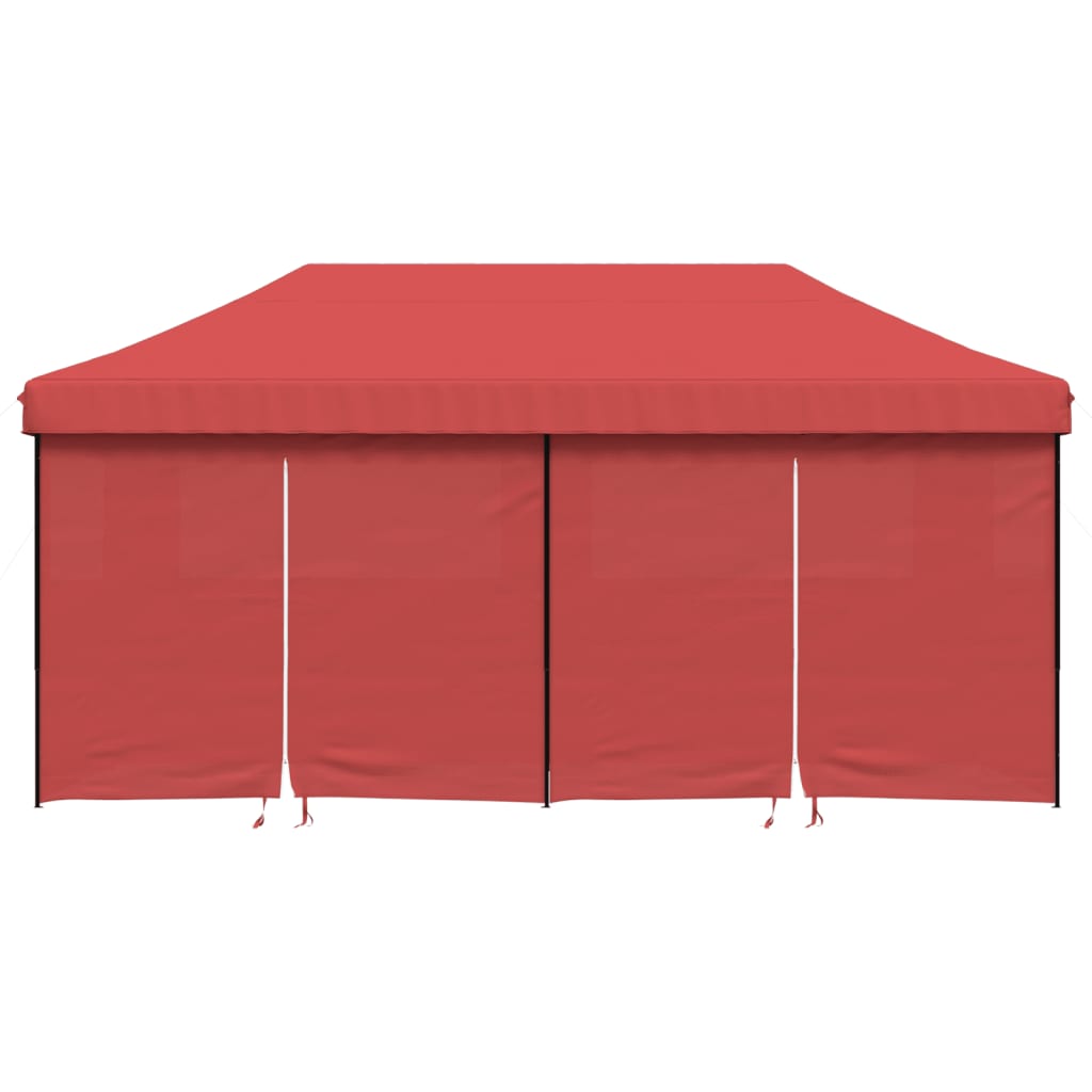 Vidaxl Partytent flappbar Pop-up mat 4 Säitewänn Bordeaux rout