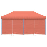 Vidaxl PartyTent sammenleggbar pop-up med 4 sidevegg Terracotta-farget