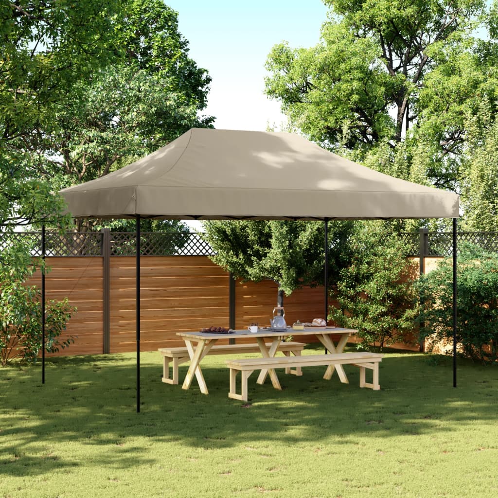 Vidaxl Partyentalt flappbar Pop-up 440x292x315 cm Taupe