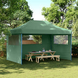 Vidaxl PartyTent Plegable plegable con 3 paredes laterales Verdes