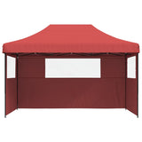 Vidaxl PartyTent Składane wyskakujące okienko z 3 bocznymi ścianami Bordeaux Red