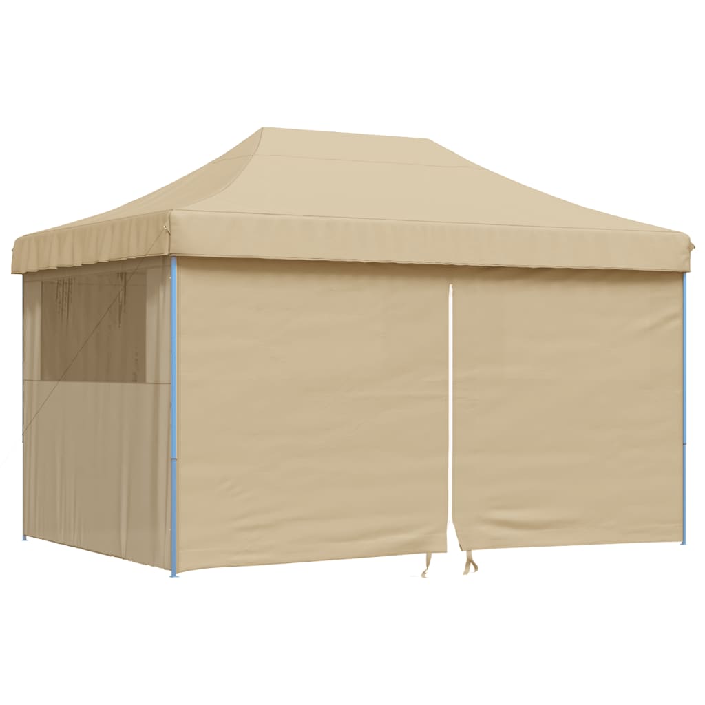 Pop-up pieghevole Vidaxl PartyTent con 4 pareti laterali beige