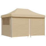 Vidaxl PartyTent Polable Polable avec 4 murs latéraux beige