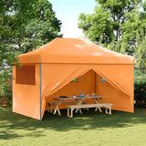 Vidaxl partytent inklapbaar pop-up met 4 zijwanden oranje