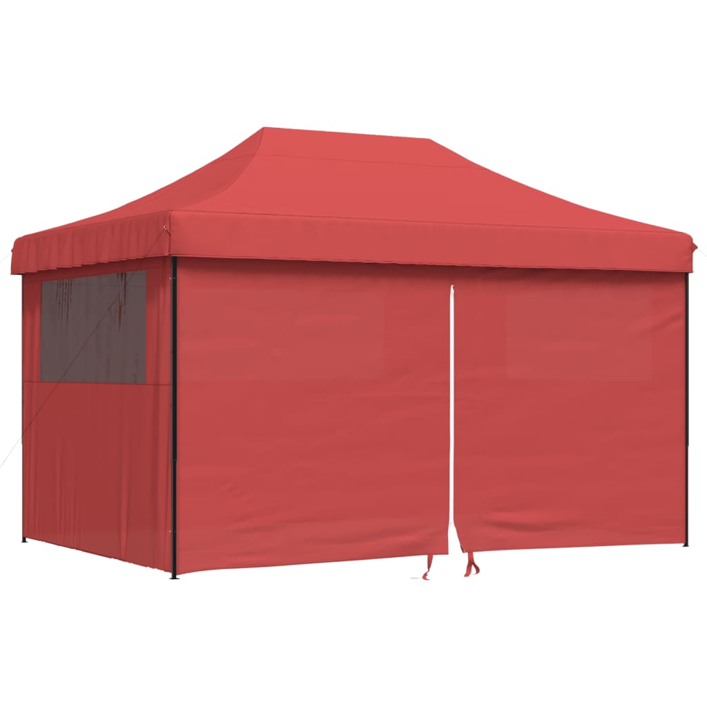 Vidaxl PartyTent Skládací vyskakovací okno se 4 bočními stěnami Bordeaux Red