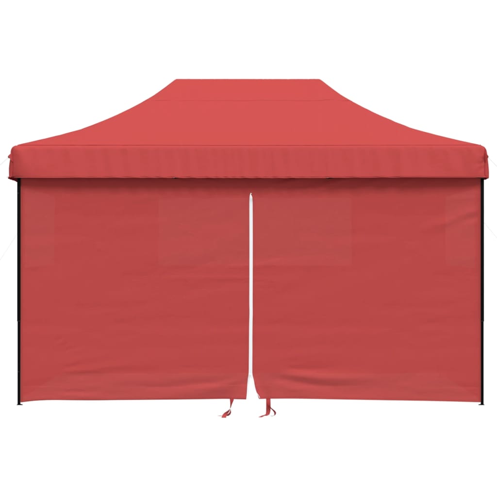 Vidaxl Partytent Faltbares Popup mit 4 Seitenwänden Bordeaux rot