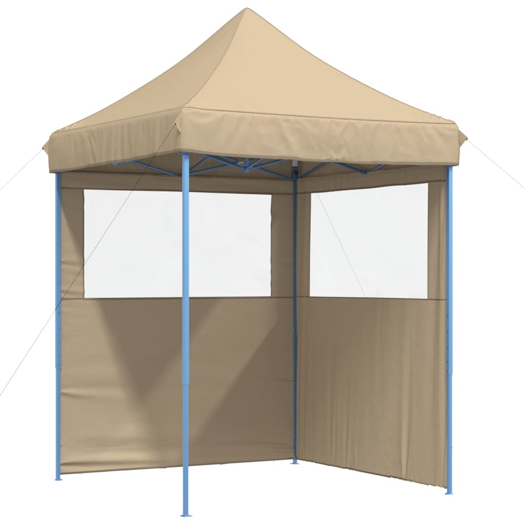 Vidaxx faltbares Pop-Up-Partyzelt mit 2 Seitenwänden beige
