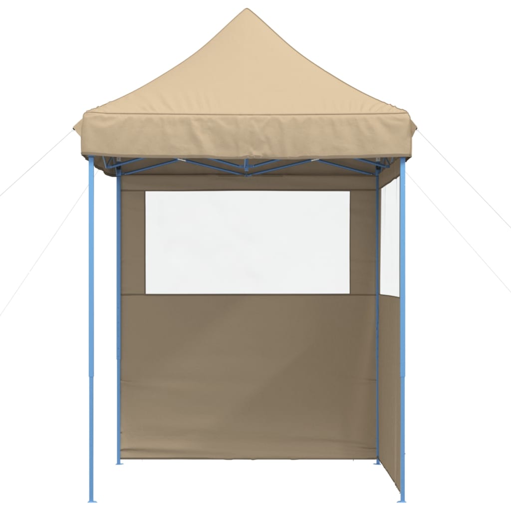 Vidaxx faltbares Pop-Up-Partyzelt mit 2 Seitenwänden beige