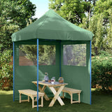 Vidaxl Partytent Foldable Pop-Up With 2 Side Walls Green