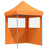 Vidaxl Partytent Foldable Pop-Up With 2 Side Walls Orange