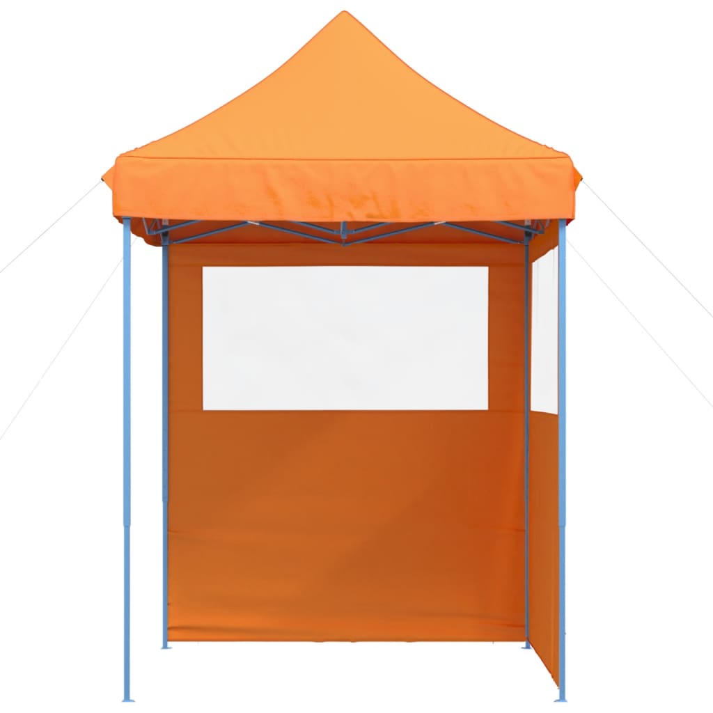 Vidaxl PartyTent Plegable plegable con 2 paredes laterales naranja