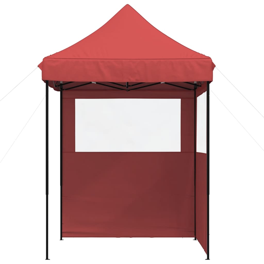 Vidaxl PartyTent fällbar pop-up med 2 sidoväggar Bordeaux Red