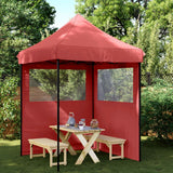 Vidaxl PartyTent Składane wyskakujące okienko z 2 bocznymi ścianami Bordeaux Red