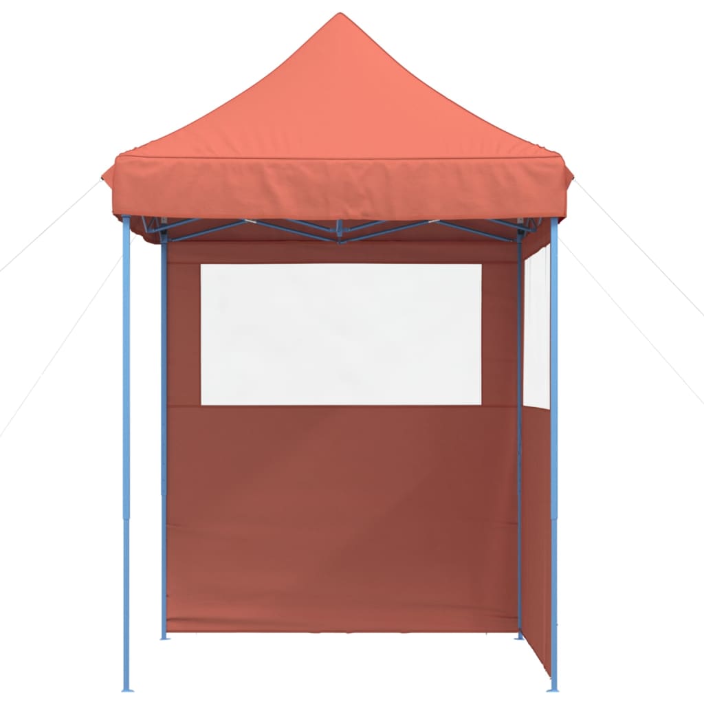 Vidaxl Partytent Foldable Pop-Up with 2 side walls Terracotta-colored