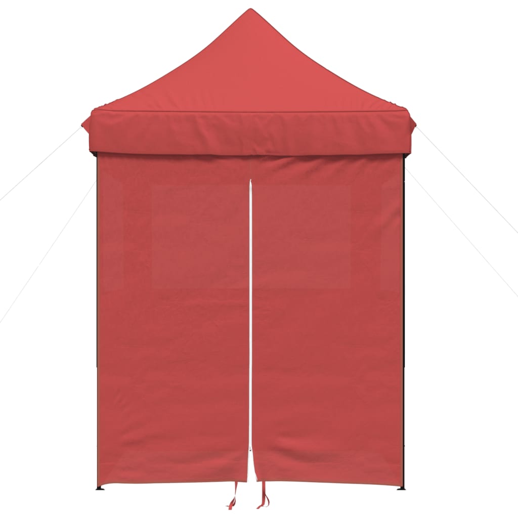 Vidaxl Partytent zložljivo pojavno okno s 4 stranskimi stenami Bordeaux Red